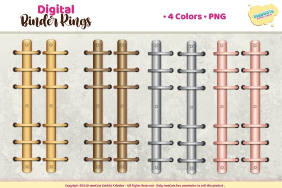 Download Digital Planner Binder Rings Metalic - Premium Resources