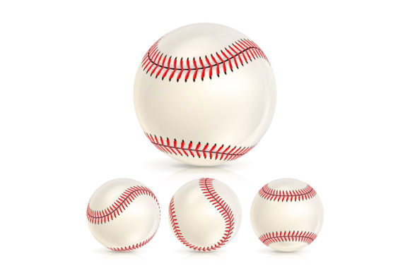 Download Baseball Leather Ball Close-up Set - Baseball leather Collection