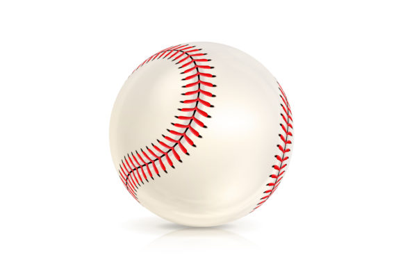 Download Baseball Leather Ball Close-up Isolated - Baseball leather Collection