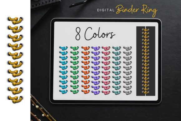 Download Digital Planner Binder Rings Metalic - Premium Resources
