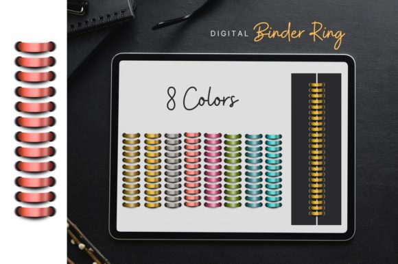 Download Digital Planner Binder Rings Metalic - Premium Resources
