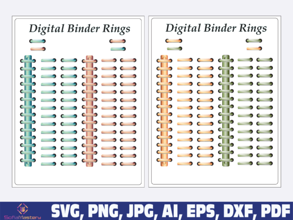 Download Digital Planner Binder Rings, Metallics - Premium Resources